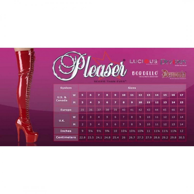 Pleaser ADORE-3000 чизми на платформа ADO3000/B/PU-E-bg