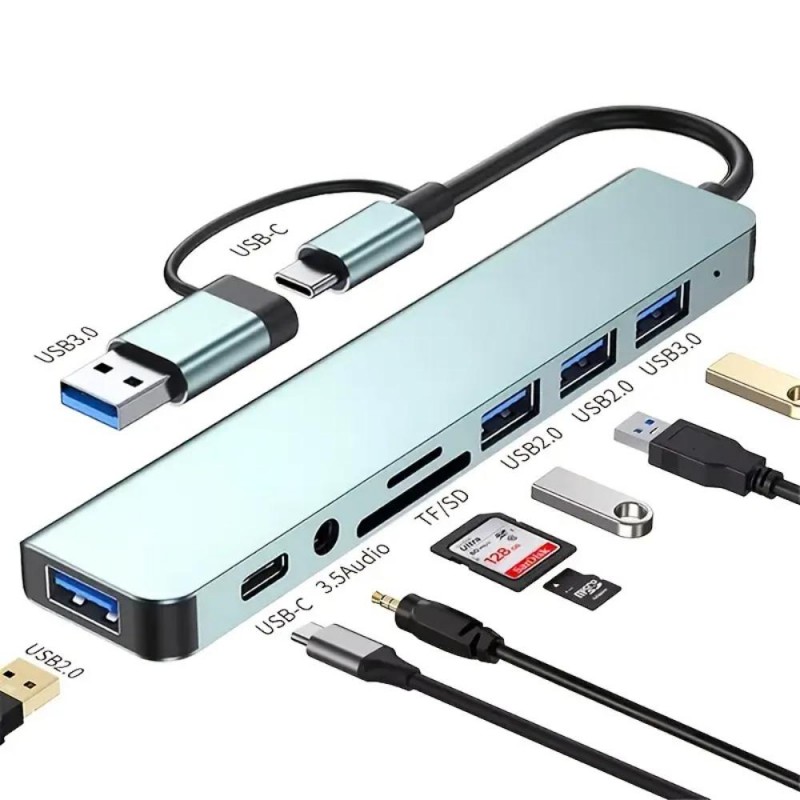 8-в-1 многофункционален USB хъ...