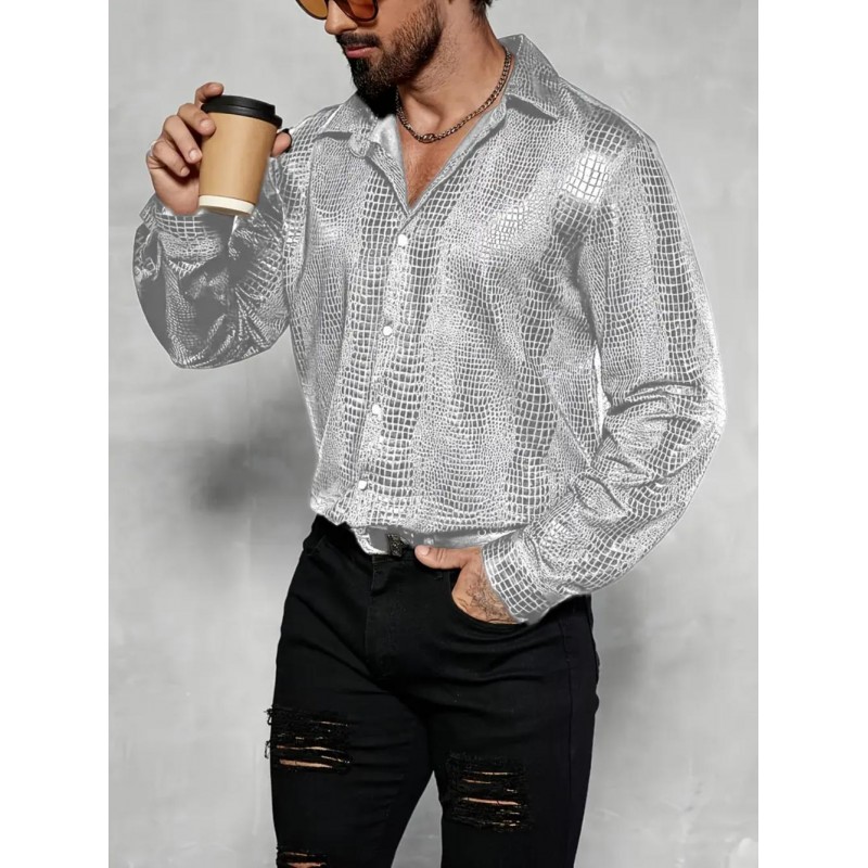 PU Urban Мъжка риза с дълъг ръкав AK5097847-bg