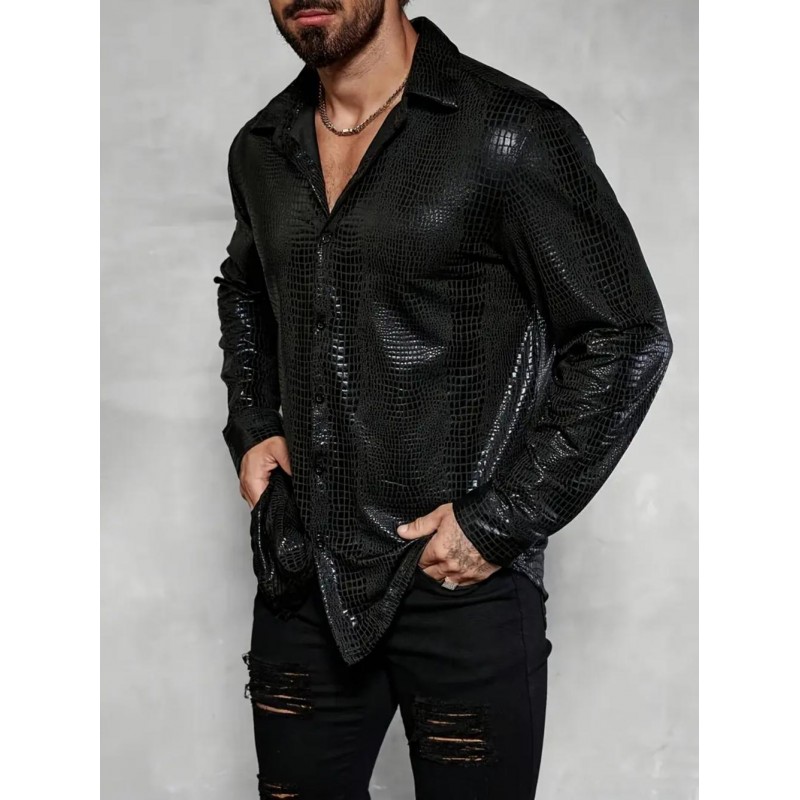 PU Urban Мъжка риза с дълъг ръкав VF1221939-bg