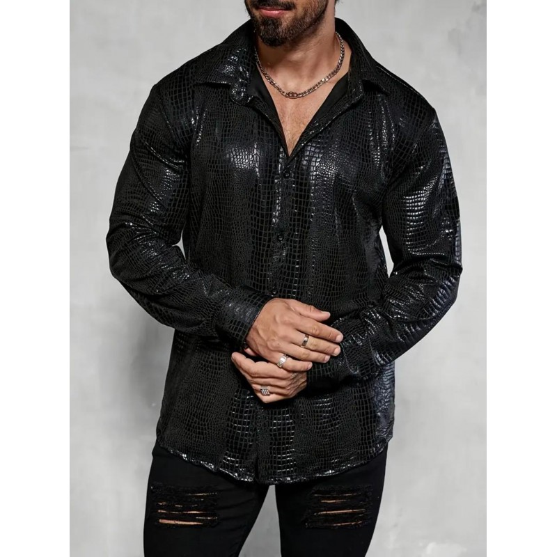 PU Urban Мъжка риза с дълъг ръкав VF1221939-bg