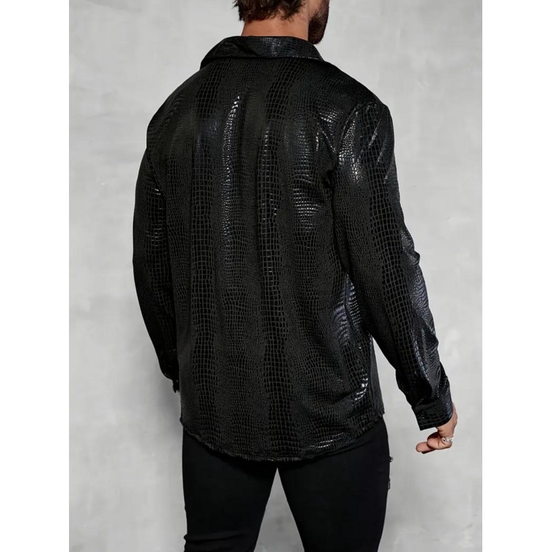 PU Urban Мъжка риза с дълъг ръкав VF1221939-bg