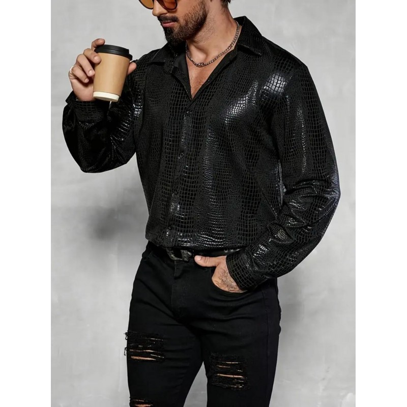 PU Urban Мъжка риза с дълъг ръкав VF1221939-bg