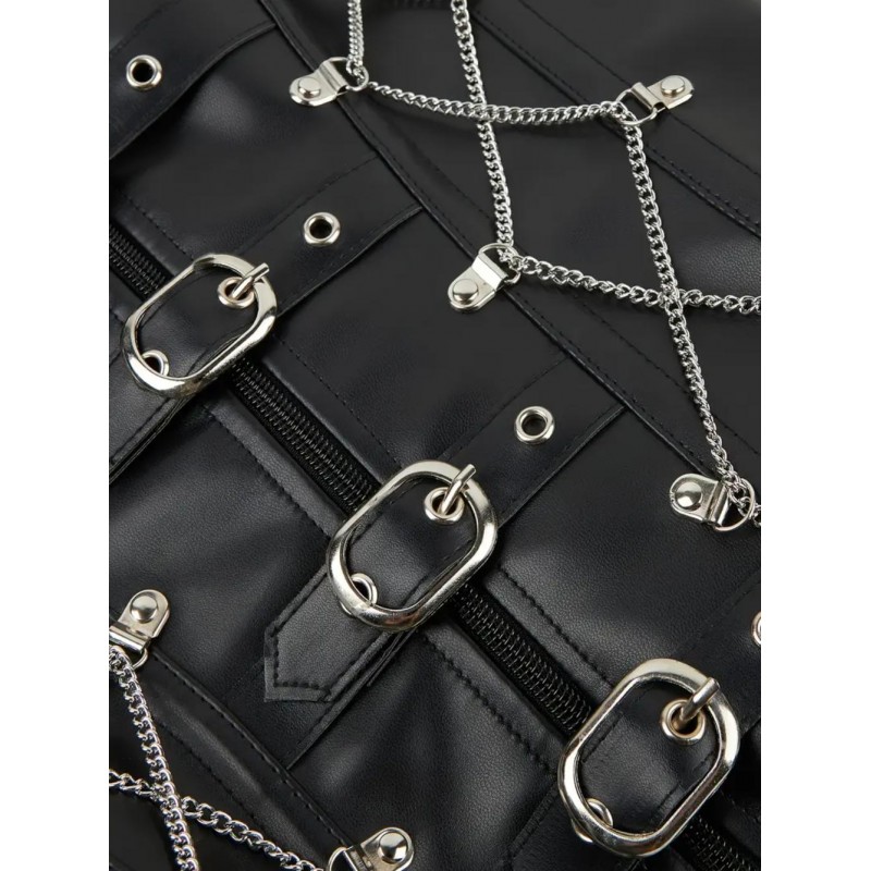 Стиймпънк PU корсет с верижка NW35895-bg