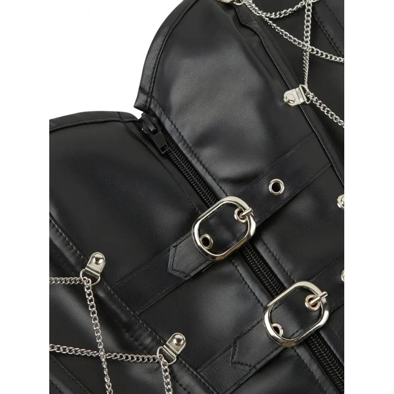 Стиймпънк PU корсет с верижка NW35895-bg