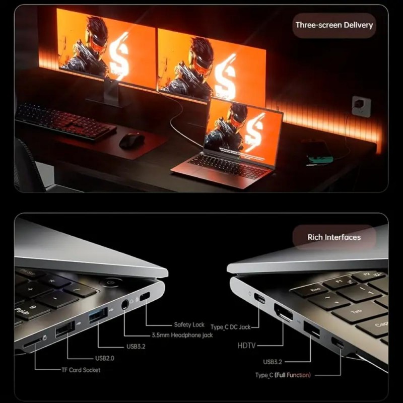 Acemagic Геймърски лаптоп 18.5 FHD 16GB DDR4 RAM 512GB SSD RF2184173-bg