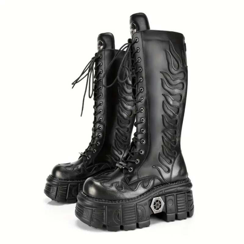AR Punk Flame Мотоциклетни Ботуши QR448481-bg