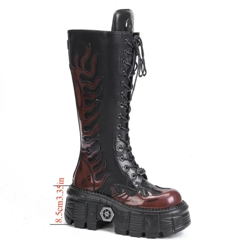 AR Punk Flame Мотоциклетни Ботуши QR448481-bg