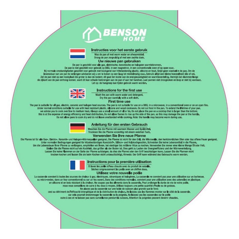 Benson Тиган с мраморно незалепващо покритие 01261-bg