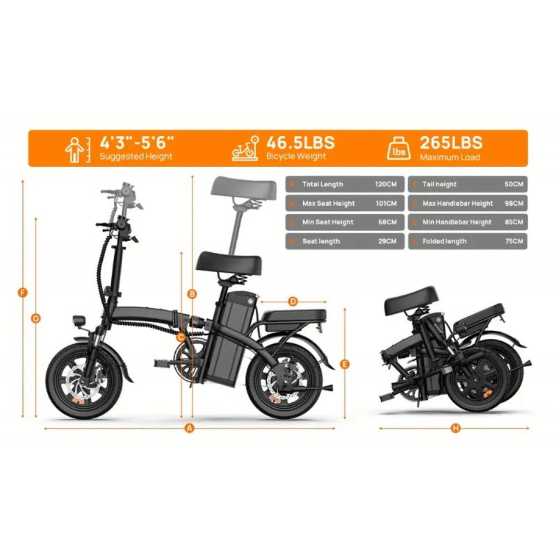 F1L Сгъваем електрически велосипед UV4766418-bg