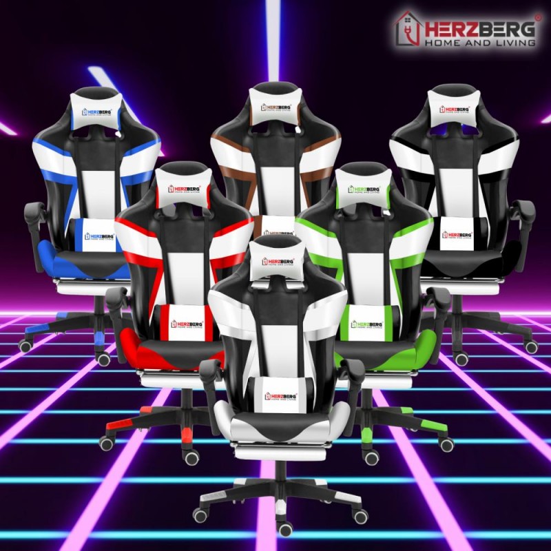 Herzberg Игрален и офис стол HG-8082Gn-bg