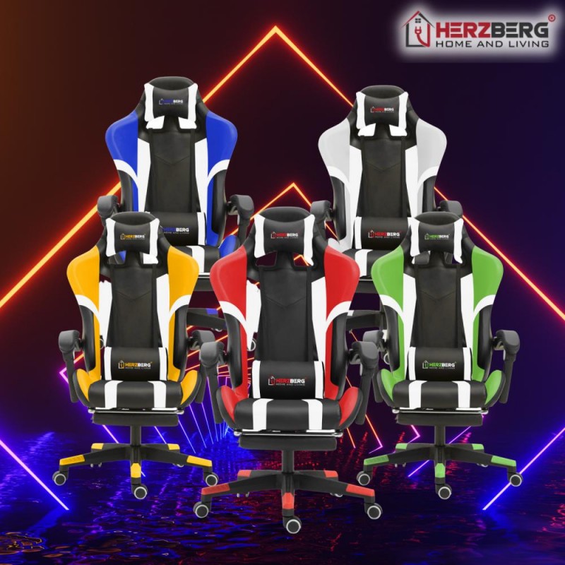 Herzberg Игрален и офис стол HG-8083Gn-bg