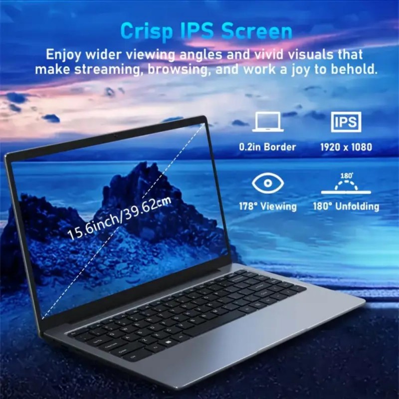 W&O Лаптоп 15.6 IPS 16GB DDR4 1TB SSD XR1277180-bg