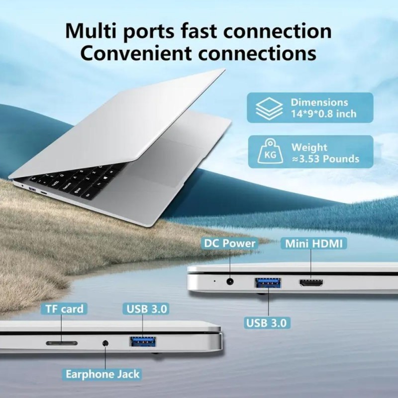 KUU ECOBOOK Лаптоп 15.6 8GB DDR4 256GB SSD WA178410-bg