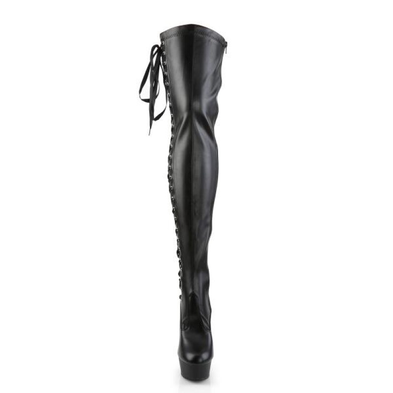 Pleaser чизми над коляното DELIGHT-3050 DEL3050/BPU/M-bg