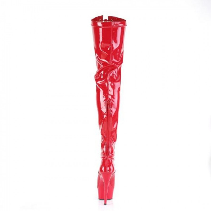 Pleaser DELIGHT-3027 чизми над коляното DEL3027/R-B/R-bg