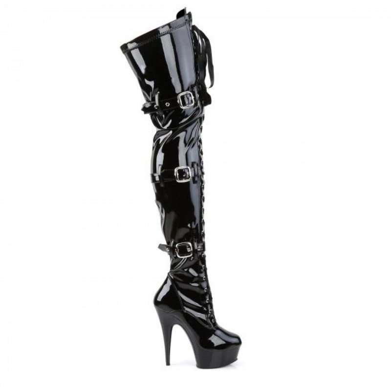 Pleaser чизми над коляното DELIGHT-3028 DEL3028/B/M-bg