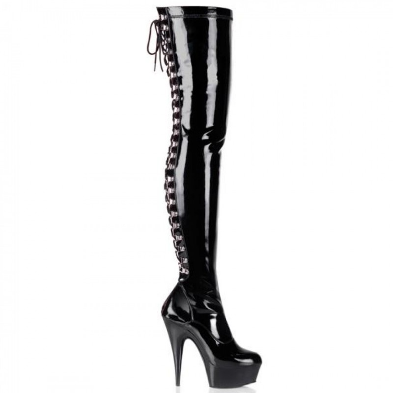 Pleaser чизми над коляното DELIGHT...