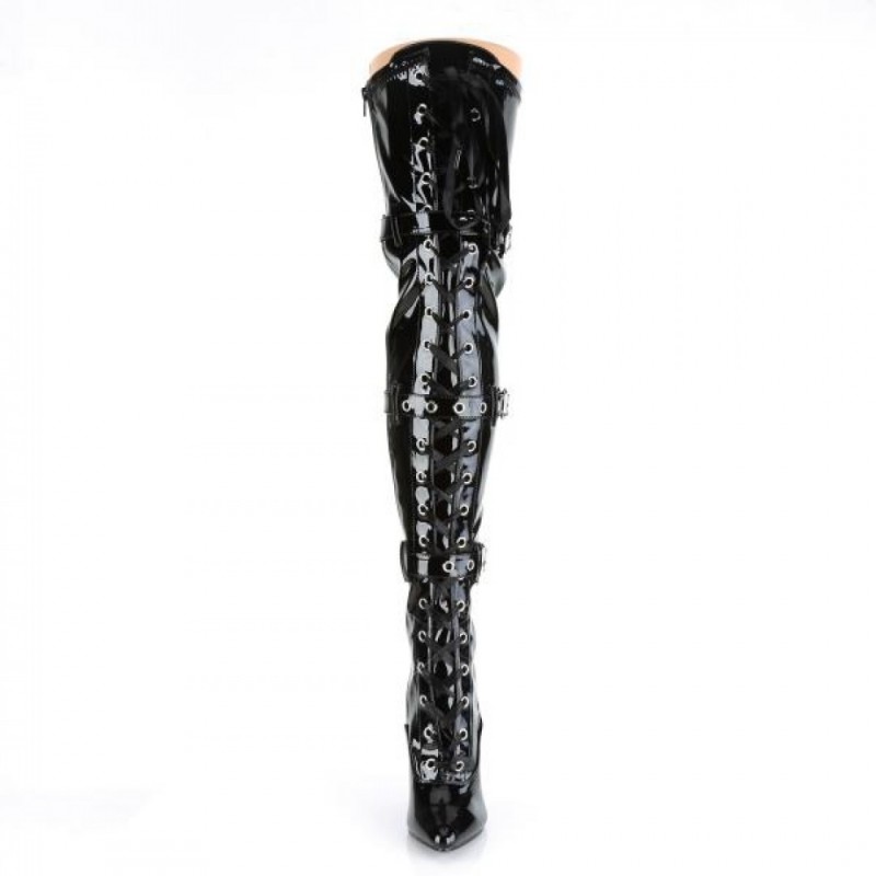 Pleaser чизми над коляното SEDUCE-3028 SED3028/B-bg